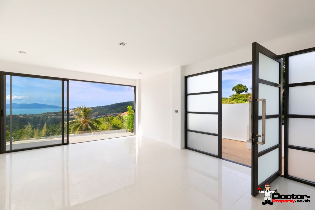 New 4 Bedroom Villa with Sea View in Bo Phut Hills, Koh Samui - For Sale
